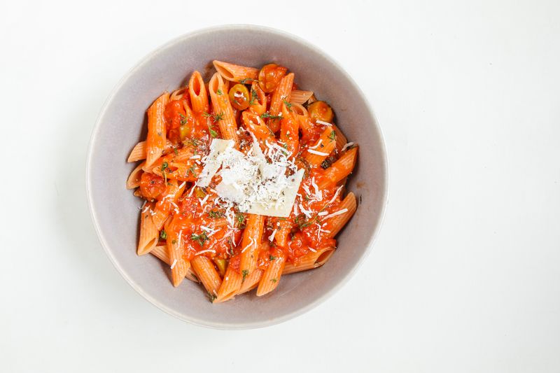Penne Arrabbiata spicy pasta at Marcos